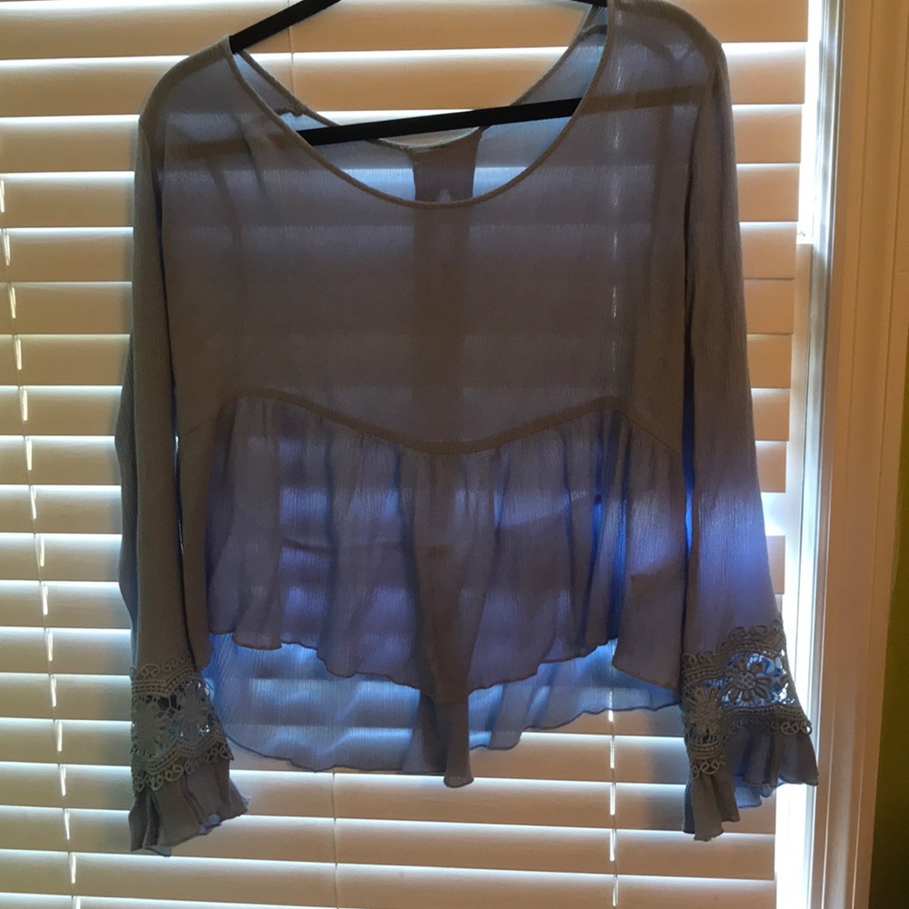 Flowy blue top